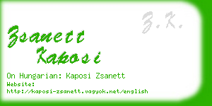 zsanett kaposi business card